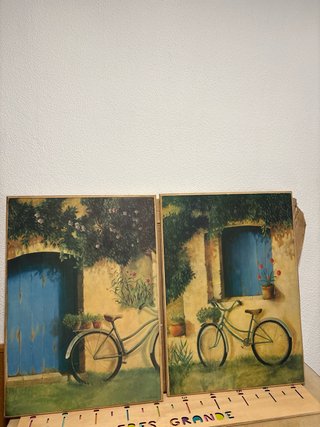 2 Cuadros Decorativos Bicicleta