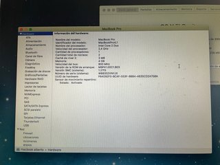 MacBook Pro 15 Apple Gris/Plata