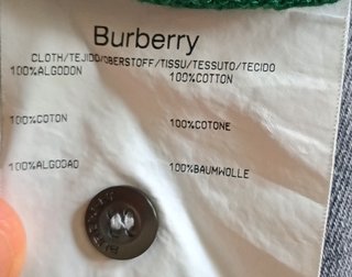 Polo Burberry Verde Manga Corta Talla L