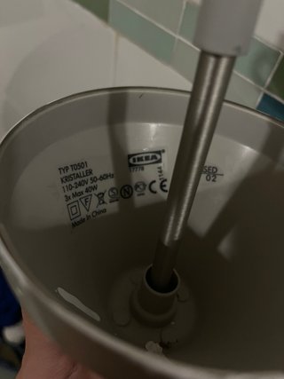 Lámpara de cristal Ikea Kristaller plateada