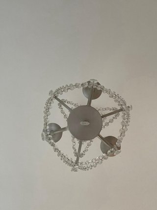 Lámpara de cristal Ikea Kristaller plateada