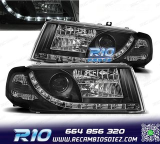 FAROS SKODA OCTAVIA 01-04 LUZ DIURNA LED FONDO NEGRO