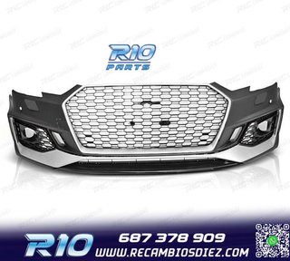 PARAGOLPES DELANTERO AUDI A4 B9 15-19 LOOK RS4 PLATA NEGRO P