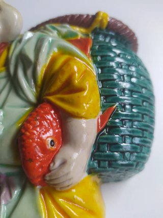 Figura vintage pescador japonés porcelana