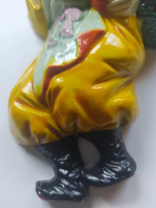 Figura vintage pescador japonés porcelana