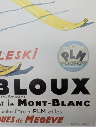 Póster Vintage Combloux Téléski