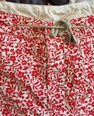 Costume uomo fantasia floreale rosso
