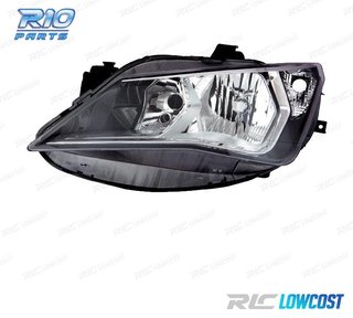 FARO IZQ PARA SEAT IBIZA 12-17 FONDO OSCURO + CROMO