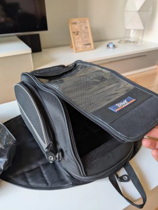 Mochila con funda depósito moto Crivit a estrenar