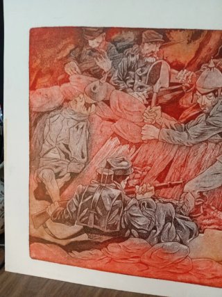 Grabado La Batalla - Arte Histórico