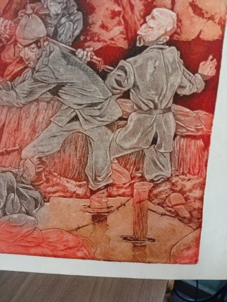 Grabado La Batalla - Arte Histórico