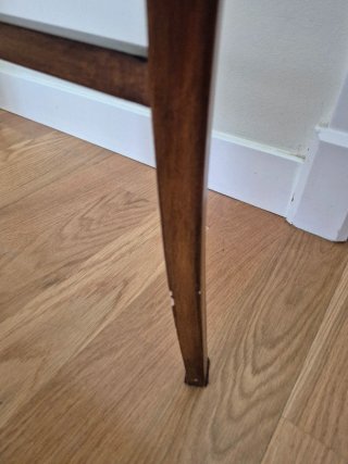 Juego de 4 sillas de madera pino macizo oscurecido