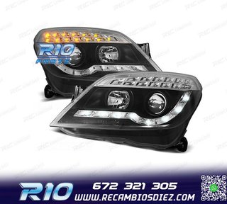 FAROS PARA OPEL ASTRA H 04-09 LUZ DIURNA + INTERMITENTE LED
