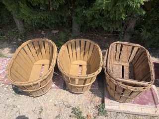 Cajas de fruta de madera antiguas
