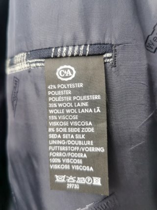 Chaqueta oversize cuadros azul marino