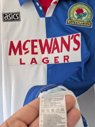 Camiseta Blackburn Rovers. Allan Shearer Talla XL