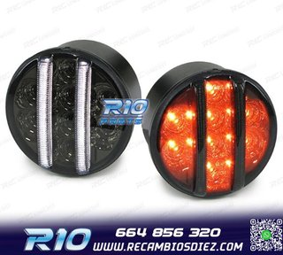 INTERMITENTES FRONTALES PARA JEEP WRANGLER JK 07- LED NEGRO
