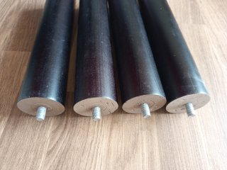 4 Patas para Somier Negras