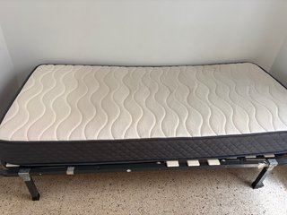 Cama individual 90cm con somier metálico
