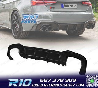 DIFUSOR AUDI A5 S LINE 21- LOOK S5 NEGRO BRILLO