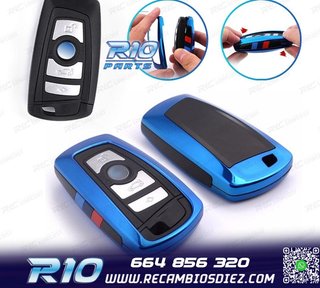 FUNDA CARCASA LLAVE BMW CUADRADA EN AZUL