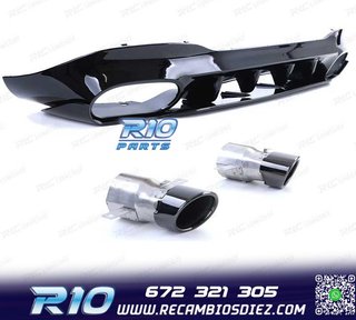 DIFUSOR MERCEDES CLA C118 19- AMG NEGRO BRILLO + COLAS ESCAP