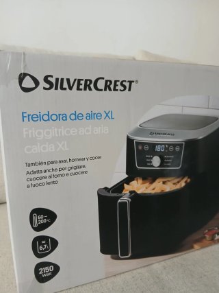 Freidora de aire negra ,tamaño XL,de 6 litros