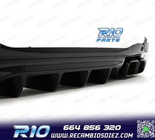 DIFUSOR MERCEDES W206 AMG 21- LOOK C63 + COLAS ESCAPE NEGRO