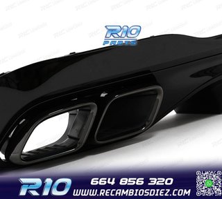 DIFUSOR MERCEDES W206 AMG 21- LOOK C63 + COLAS ESCAPE NEGRO