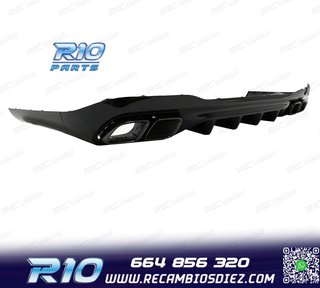 DIFUSOR MERCEDES W206 AMG 21- LOOK C63 + COLAS ESCAPE NEGRO