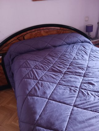 Colcha/Edredón reversible morado