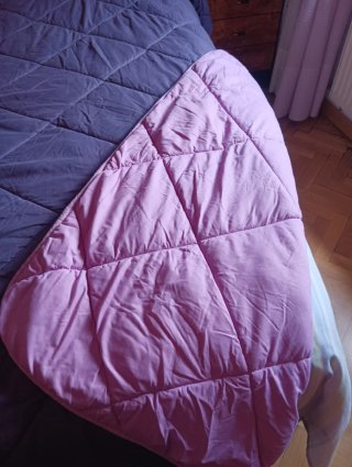 Colcha/Edredón reversible morado