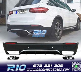 DIFUSOR MERCEDES GLC X253 15-18 LOOK AMG GLC63 + COLAS ES