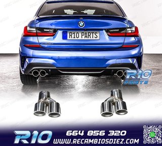 COLAS DE ESCAPE BMW G20 20-22 LOOK M CROMADO