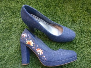 Zapatos tacón Sprox tejanos talla 40