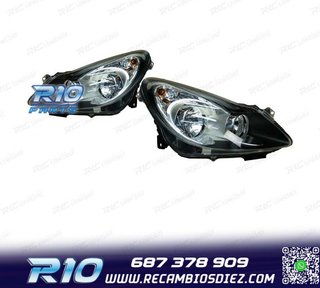 FAROS PARA OPEL CORSA D 06- FONDO NEGRO