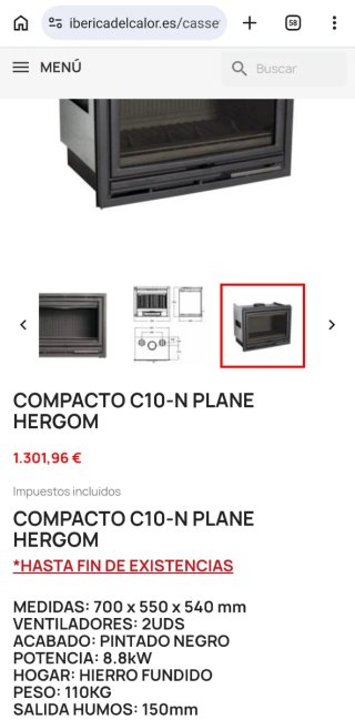 Compacto Chimenea Hergom C10