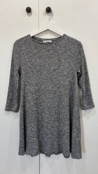 Vestido canalé gris Pull&Bear