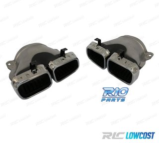 COLAS DE ESCAPE MERCEDES GLE W167 19- LOOK AMG GLE63 CROMO