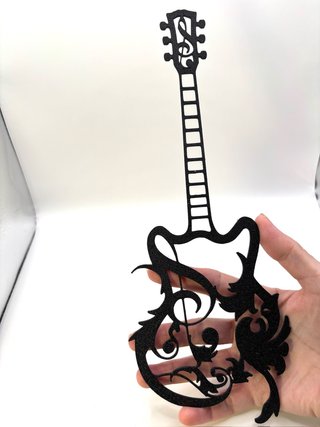 Wall Art Chitarra Floreale Line Art - Decorazione