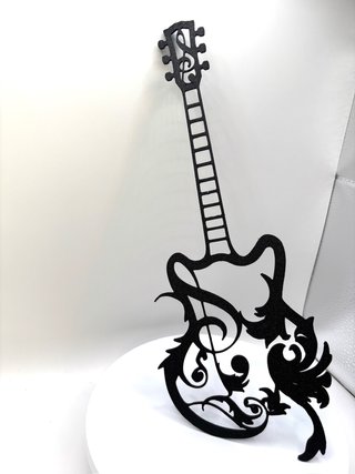 Wall Art Chitarra Floreale Line Art - Decorazione