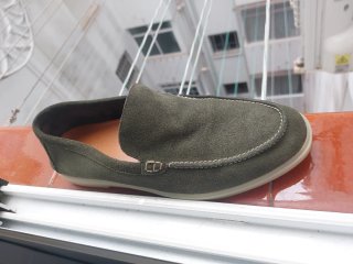 Zapatos de ante verde para hombre