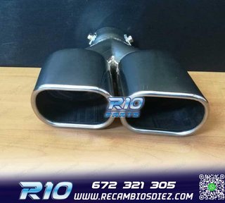 COLA ESCAPE DOBLE RECTANGULAR ACERO INOX