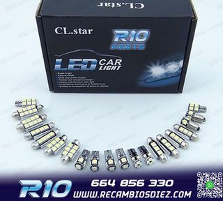 KIT 15 BOMBILLAS LED INTERIOR PARA VOLKSWAGEN VW GOLF 4 MK4