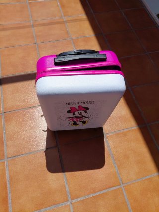 Maleta Minnie Rosa y Gris