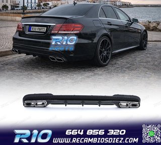 DIFUSOR MERCEDES CLASE E W212 SEDAN 13-16 LOOK AMG E63 + COL