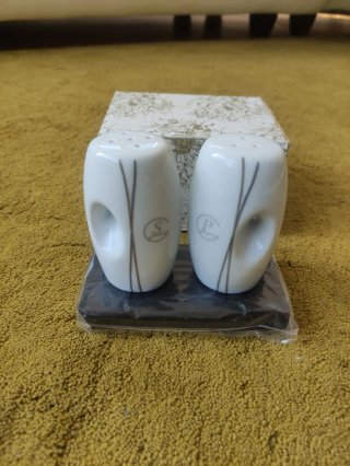 Saleiro e Pimenteiro Cerâmica Branco