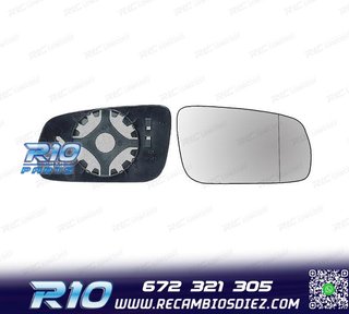 CRISTAL ESPEJO + BASE DERECHO SKODA SUPERB 01-06