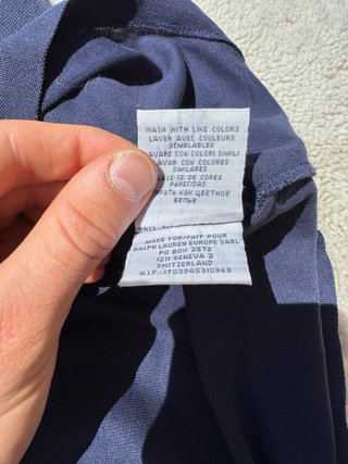 Polo Ralph Lauren Custom Fit Navy Blue Pima Mesh L