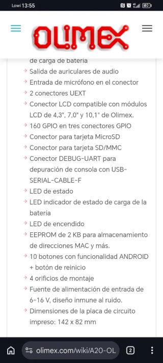 Olimex A20 OLinuXino SBC ARM Cortex-A7 Dual